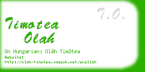 timotea olah business card